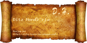 Ditz Honória névjegykártya
